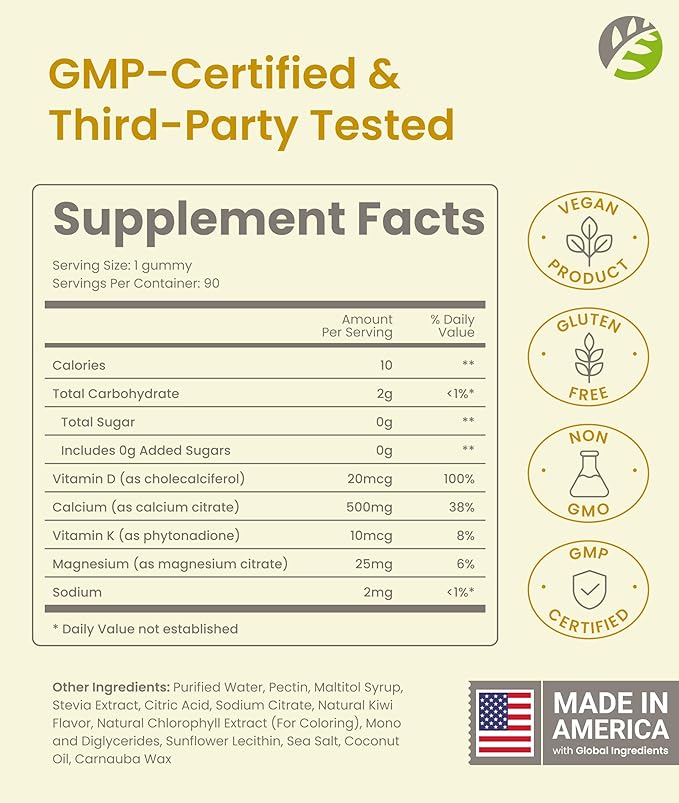 BariSlim Bariatric Calcium Gummies - Specially Formulated Bariatric Vitamins for Patients After Weight Loss Surgery - Supports Energy Levels &amp Bone Health | Passionfruit (90 Vegan Gummies)