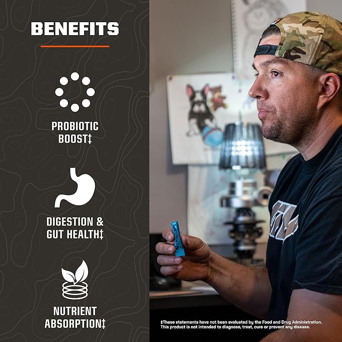 MTN OPS Biotics STM On‑the‑Go Probiotic Supplement for Gut Health Digestion &amp Immune Support – Sugar‑Free Natural Flavors Variety Pack 30 Servings – Fast Convenient Daily Gut Health Formula