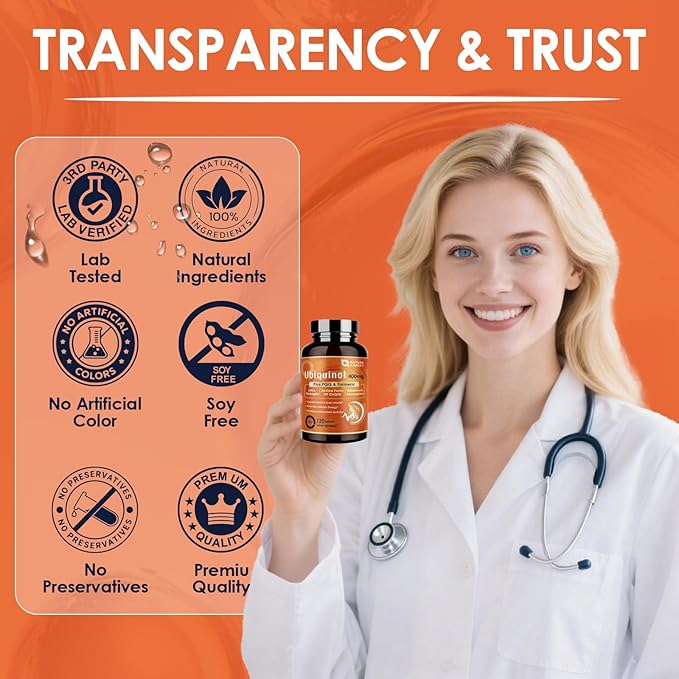 NATURE TARGET Ubiquinol CoQ10 400mg softgels with PQQ &amp Turmeric High Absorption Coenzyme Q10 Supplement with ALA &amp Black Pepper Antioxidant for Heart &amp Brain Health Energy Production