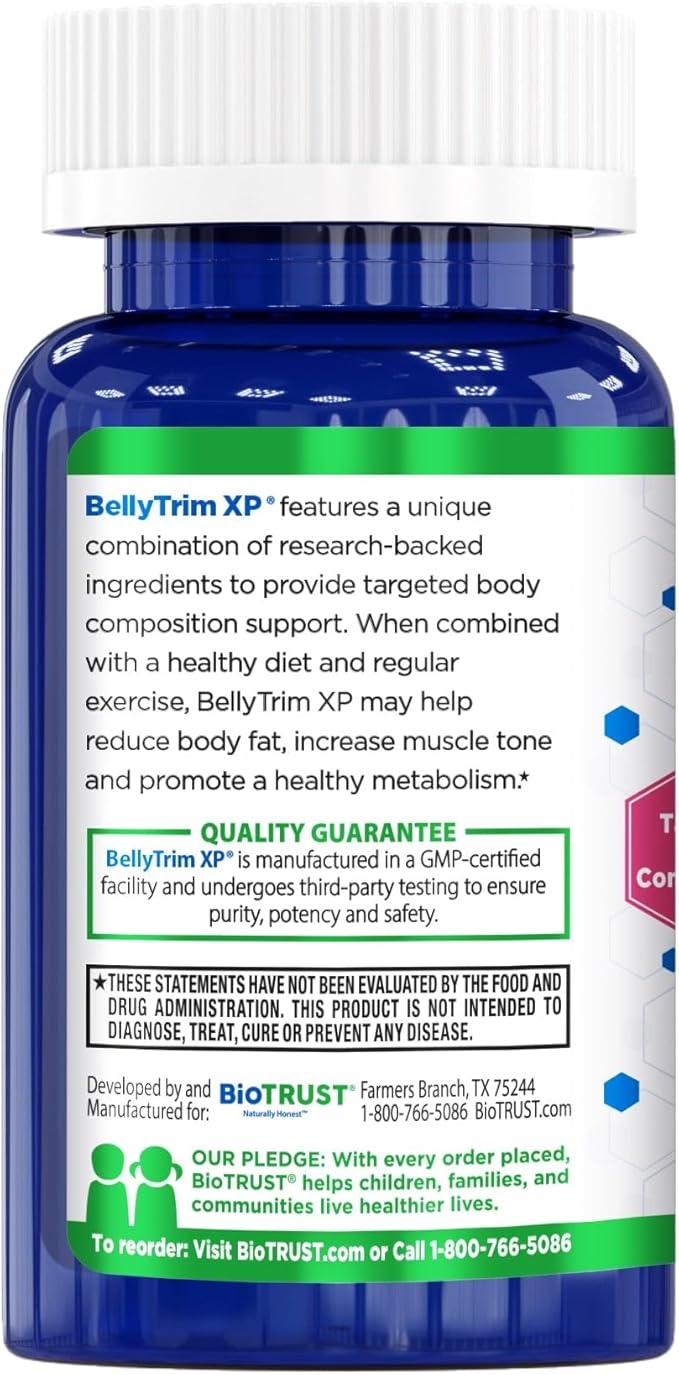 BioTrust BellyTrim XP Advanced CLA Toning Supplement Conjugated Linoleic Acid (60 Servings)