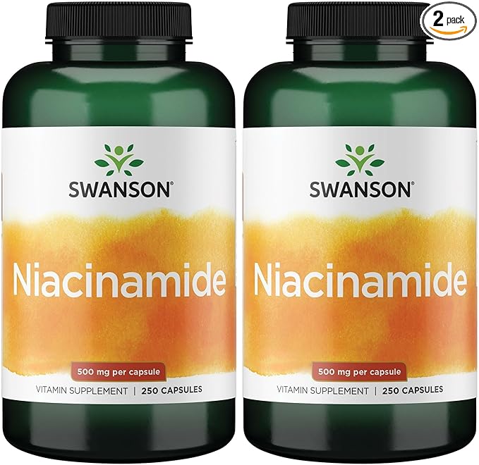 Swanson Niacinamide 500 mg 250 Caps (2 Pack)