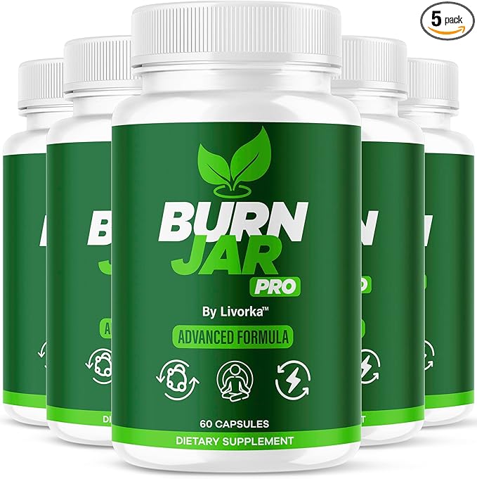 (5 Pack) Burn Jar Pro - BurnJar Pink Salt Capsules Pro Official Advanced Formula Supplement Pills Natural Ingredients Reviews 300 Capsules for 5 Months
