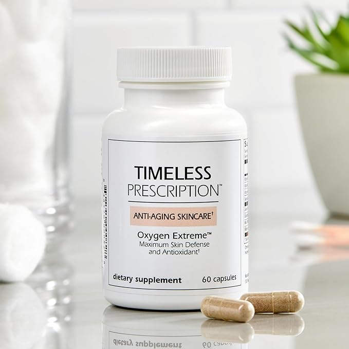 Timeless Prescription - Oxygen Extreme Anti-Aging Skin Care Maximum Defense &amp Antioxidant Maintain Cardiovascular Health Skin Health Market America (30 Servings)