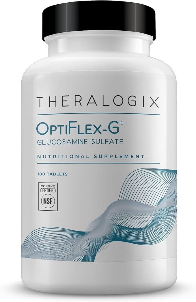 Theralogix OptiFlex-G Glucosamine Sulfate - 90-Day Supply - Joint Support Supplement - Supports Joint Health for Men &amp Women - Glucosamine Joint Supplement - NSF Certified - 180 Tablets