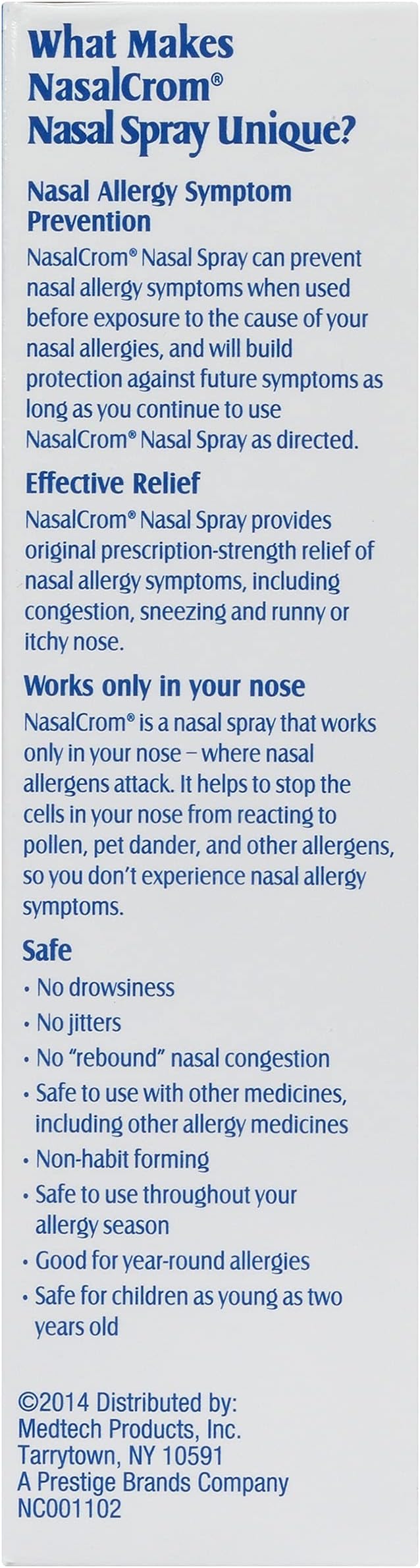 NasalCrom Nasal Spray Allergy Symptom Controller | 200 Sprays | .88 FL OZ(Pack of 4)