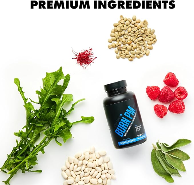 Sculpt Nation by V Shred Burn PM - Night Time Fat Burner - Appetite Suppressant and Weight Loss Support - Raspberry Ketones Green Coffee Bean Extract Melatonin - 60 Gluten Free Capsules