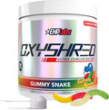 EHP Labs OxyShred Pre Workout Powder - Preworkout Powder with L Glutamine &amp Acetyl L Carnitine Energy Boost Drink - Gummy Snake 60 Servings
