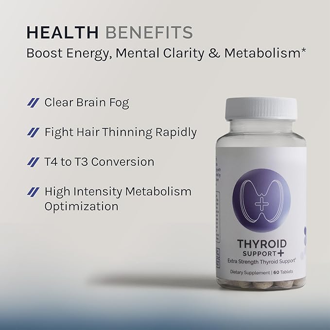 InfiniWell Thyroid Support+ - Targeted Thyroid Support Complex - Promote Hormone Signaling Metabolic Health &amp Mitochondrial Energy Production - with Guggulsterone E-Z (60 Tablets)
