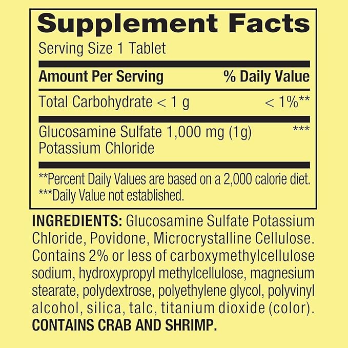 Spring Valley Glucosamine Sulfate Potassium Chloride | Glucosamina para las Articulaciones | Inflammation | 1000 mg | 200 Count | Medicine Organiser Box with M&ampF Essential