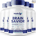 Brain Savior Brain Supplements for Memory and Focus Capsules BrainSavior Advanced Formula Brain Health Support - Maximum Strength Nootropics Brain-Savior All Natural Support Reviews (5 Pack)