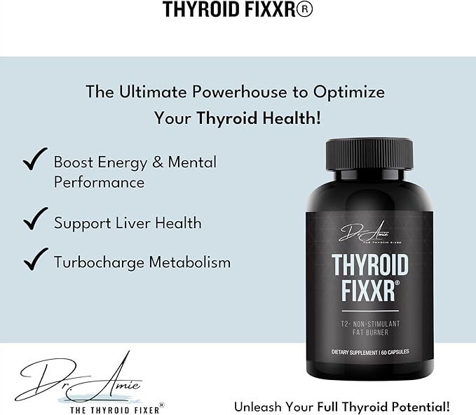 Thyroid Support by Dr. Amie | T2 Thyroid Supplement | 30 Day Supply 60 Capsules
