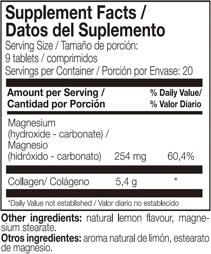 Ana Maria Lajusticia Marine Collagen with Magnesium (180 tabs) Kosher Halal Lactose Free Gluten Free