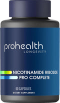 ProHealth Nicotinamide Riboside Pro Complete | 60 Capsules | Comprehensive NAD+ Support | 500mg Nicotinamide Riboside + 500mg Trans-Resveratrol + 100mg TMG Per Serving | USA Manufactured Lab-Tested