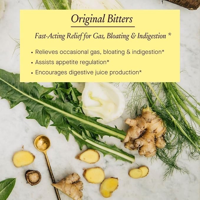 Urban Moonshine Original Digestive Bitters - Debloat - Gut Health - Appetite Regulation - Digestive Support - Certified Organic - Dandelion Root - Burdock Root - 8 Fl Oz