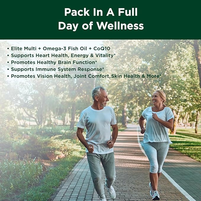 Purity Products Purity Pack (Elite Multi + Fish Oil + COQ10) - 1280mg of EPA + DHA + Omega-3's from Ultra Pure Fish Oil - Power Packed with Vitamins Minerals Super Fruits &amp More - 30 to-Go Packe