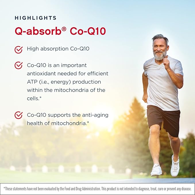 Jarrow Formulas Q-Absorb Co-Q10 100 mg - 60 Softgels Pack of 2 - High Absorption Co-Q10 - Antioxidant Support for Mitochondrial Energy Production &amp Cardiovascular Health - Up to 120 Total Serving