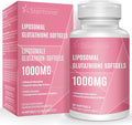 Liposomal Glutathione Softgels 1500MG Reduced Glutathione Supplement with Vitamin C Better Absorption Non-GMO Powerful Antioxidant for Healthy Aging Detox Immune Health 60 Softgels