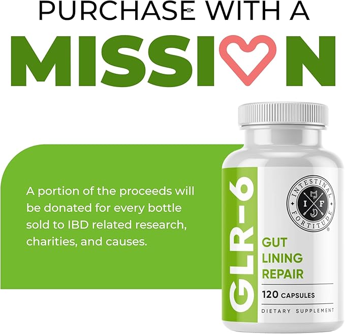 Intestinal Fortitude GLR-6 - Gut Lining Repair Supplement for Gut Health - Leaky Gut Repair with L-Glutamine Slippery Elm DGL Licorice Root Marshmallow Root Fenugreek - IBS IBD GERD - Vegan
