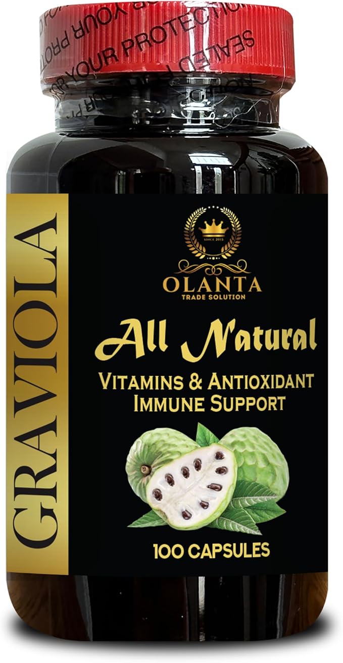 Premium Graviola Leaf Capsules for Support Everyday Vitality Internal Balance &amp General Wellness Support | Natural Herbal Formula | 1 Bottle 100 Capsules