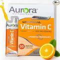 Aurora Nutrascience Liposomal Vitamin C 1000mg High Absorption – Immune Support Supplement for Active Lifestyles Oral Liquid Antioxidant Gluten-Free Non-GMO 30 Single Serve Travel Packets