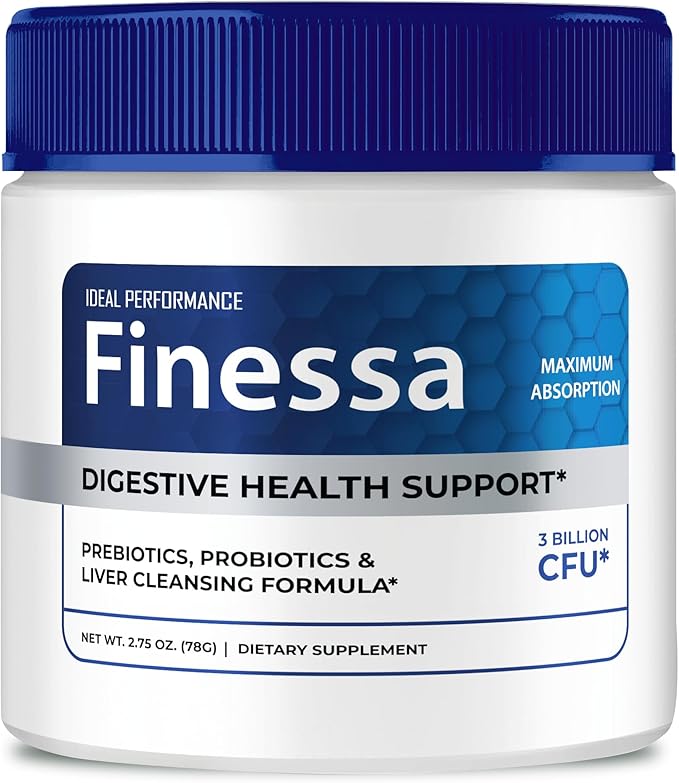 Finessa Digestive Health Support Powder Official Finessa Constipation Supplement - Maximum Strength All Natural Overall Health and Wellness Support Advanced Formula Finesse Powder Reviews (1 Pack)