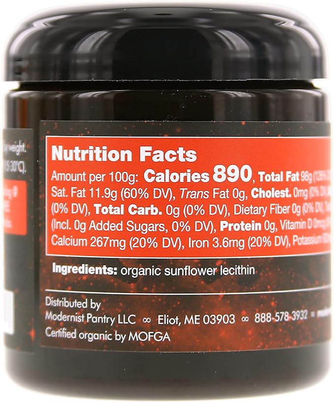 Pure Organic Liquid Sunflower Lecithin Gluten-Free Vegan OU Kosher Certified - 250ml/8.5oz