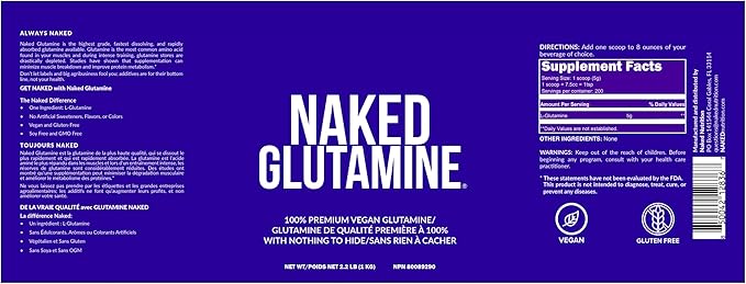 Pure L-Glutamine Made in The USA - 200 Servings - 1000g 2.2lb Bulk Vegan Non-GMO Gluten and Soy Free. Minimize Muscle Breakdown &amp Improve Protein Synthesis. No Additives