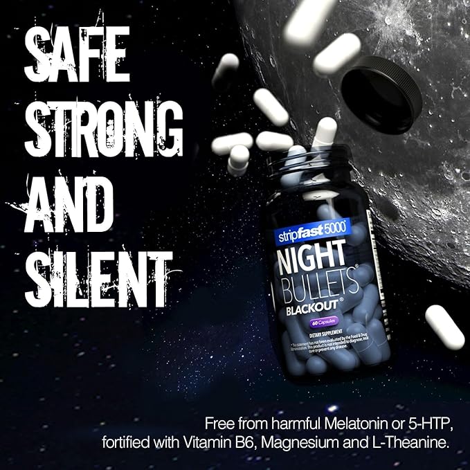 stripfast5000 Weight Management Support + Relaxation Capsules Stimulant-Free for Women &amp Men Night Bullets Blackout