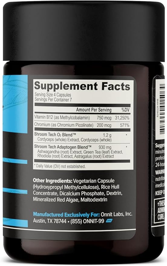 ONNIT Cognitive &amp Endurance Support Bundle: Alpha Brain Nootropic Capsules (30 Count) + Shroom Tech Sport Exercise Support Capsules (28 Count) IGEN Non-GMO Tested Focus Energy &amp Endurance 2
