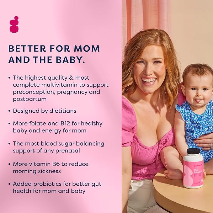 GutPersonal The Prenatal Supplement Alleviates Morning Sickness and Contains Essential Nutrients Formulated to be the Complete Prenatal and Postnatal Support - 180 Capsules
