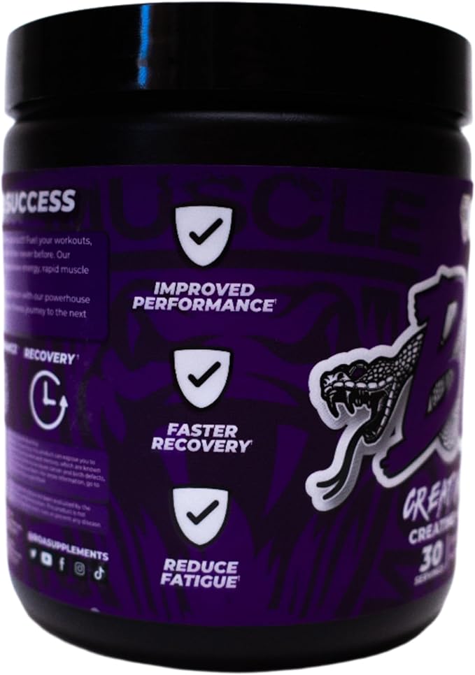 BOA Creatine MAXX Creatine + Glutamine Powder Unflavored Muscle Recovery &amp Performance Support (30 Servings)