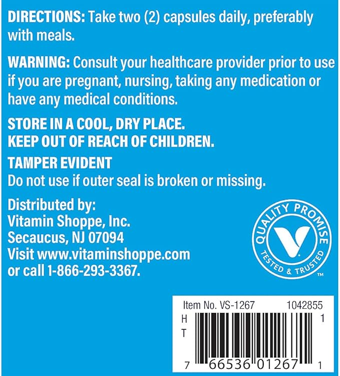 The Vitamin Shoppe Quercetin with Vitamin C - Immune &amp Seasonal Support | Citrus-Free Bioflavonoid | 100 Capsules | Year-Round