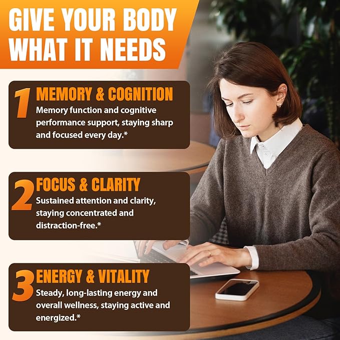 Mushroom Supplement Brain Supplements for Memory and Focus 20 in 1 Mushroom Complex with Lion's Mane Reishi Turkey Tail Cordyceps Maitake Shiitake for Energy Focus Memory 7 Pack