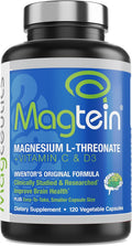 Magtein Magnesium L-Threonate to Improve Cognition Focus Memory Sleep Quality and Brain Health with Small Caps - 120 Vegetable Capsules