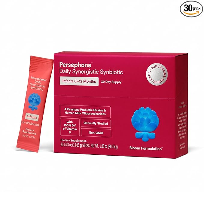 Infant Synbiotic Powder 0-12 Months 30 Servings Probiotic + Prebiotic Blend with Vitamin D Pediatrician-Endorsed (Infant)