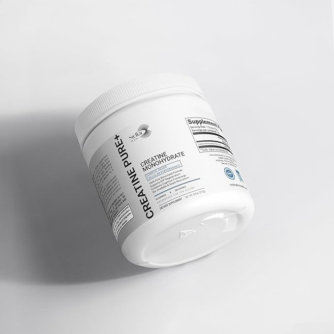 Creatine Pure+™ Micronized Creatine Monohydrate Powder Ultra Pure 99.99% Creatine for Women &amp Men Clinical-Grade ATP Energy Support Unflavored 5g per Serving 50 Servings