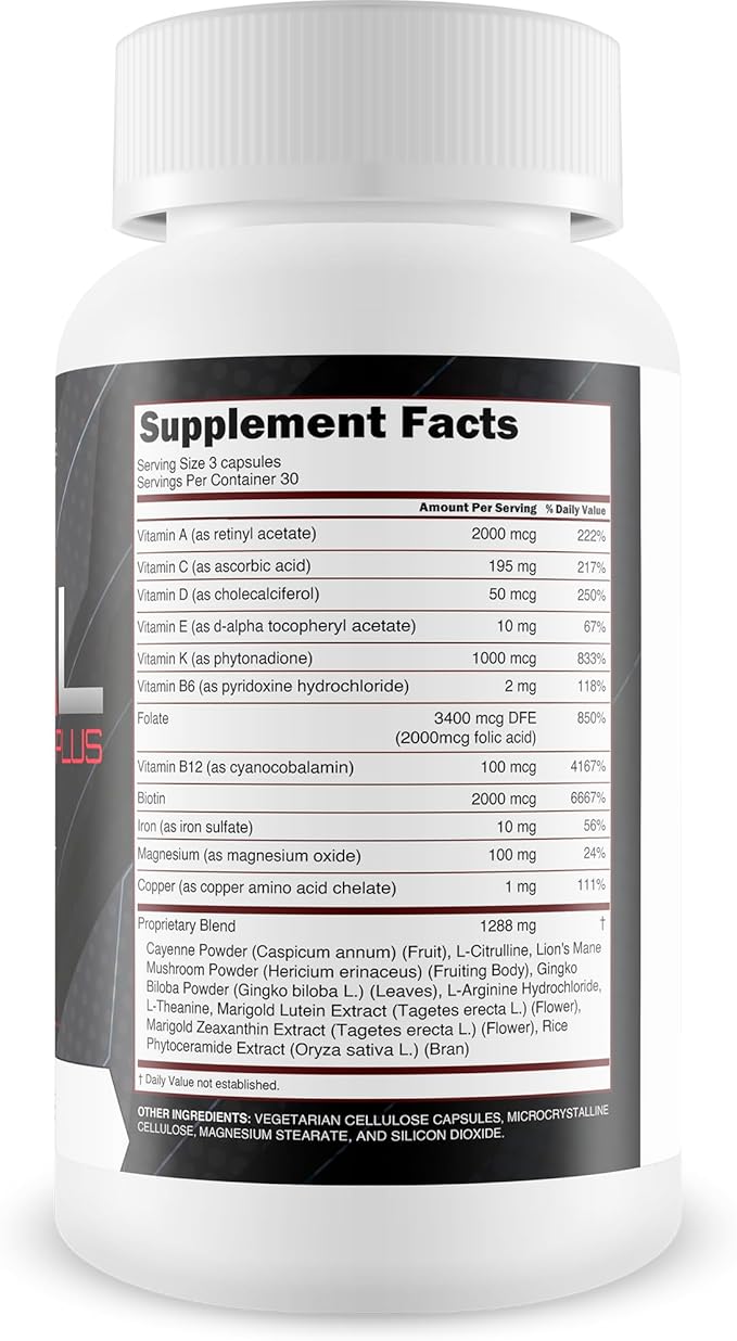 Blood Flow Vital Pro Plus - Improved Formula - Our Best Blood Flow Supplement for Men - Pressure Support - Mens Circulation Support - Natural Blood Flow Vasodilator Supplements for Men Blood Flow Care