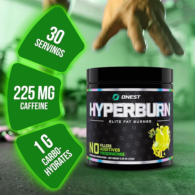 ONEST Hyperburn Thermogenic Powder – 153g (30 Servings) Enhanced Energy Boost &amp Performance Support Supplement Sports Nutrition Powder