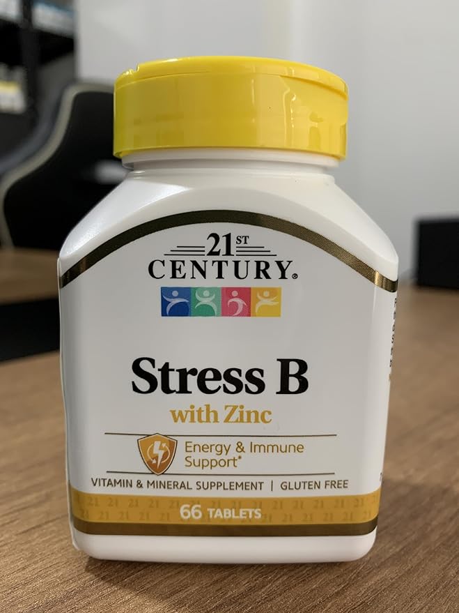 21st Century Stress B with Zinc Tablets 66 Count (Pack of 3)