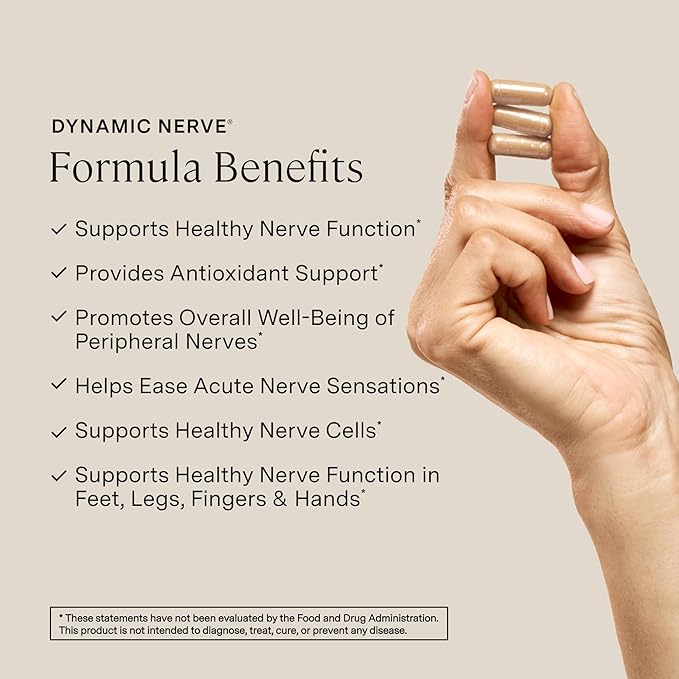 Stonehenge Health Dynamic Nerve Supplement - Supports Nerve Function in Fingers Toes Hands and Feet with Alpha Lipoic Acid ALA Benfotiamine Pea Robust B Complex Boswellia (Pack of 2)
