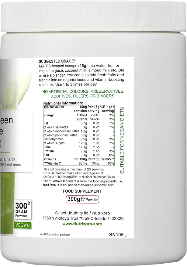 Green Complete Organic Powder Blend of Greens