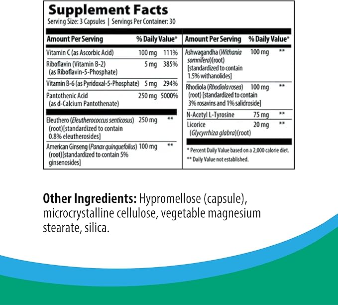 Rootcology by Dr. Izabella Wentz | Adrenal Support | Adaptogenic Herbal Formula with Vitamin B6 Licorice &amp N-Acetyl-L-Tyrosine | 90 Capsules