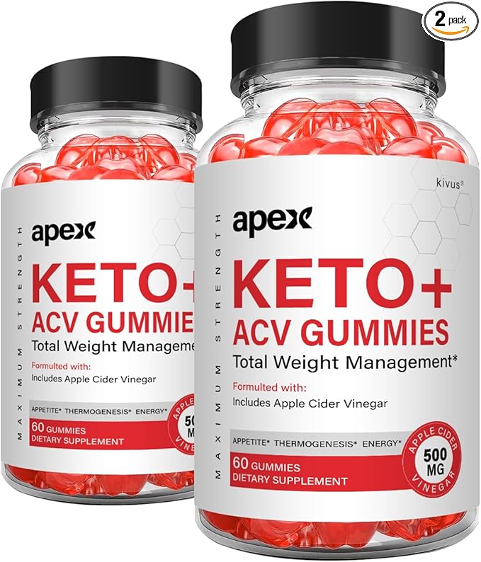 (2 Pack) Apex Keto - Apex Keto+ACV - Apex Keto+ACV Gummies (120 Count)