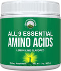 All 9 Essential Amino Acids Powder. Pre + During + Post Workout with EAAs + BCAAs for Energy Muscle Growth and Recovery. Non-GMO BCAA and EAA Powders for Men + Women. 3rd Party Tested. Lemon Lime