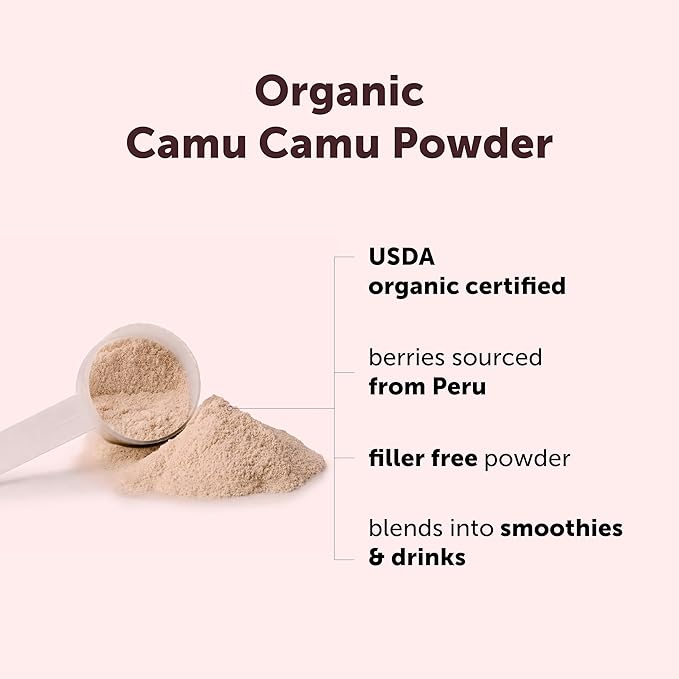 Micro Ingredients Organic Camu Camu Powder 12 oz | Freshly Harvested Berry Source | Source of Naturally Occurring Vitamin C | Non-GMO Vegan Friendly