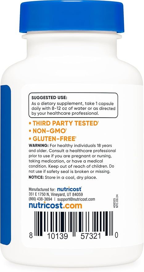 Nutricost Lumbrokinase Capsules 150 mg (120 Capsules) - Gluten-Free GMO-Free 3rd Party Tested