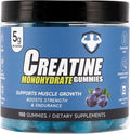 Bruce &amp Shark Creatine Monohydrate Gummies 5g Muscle Growth &amp Strength Support for Men Women | NSF Certified Creatine Gummy No Gelatin | Pre-Workout Supplement (150 Count)