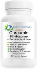 Meriva Curcumin Phytosome + Serratiopeptidase | 500 mg Curcumin Phytosome Complex | Vegan Joint &amp Mobility Support | 60 Capsules