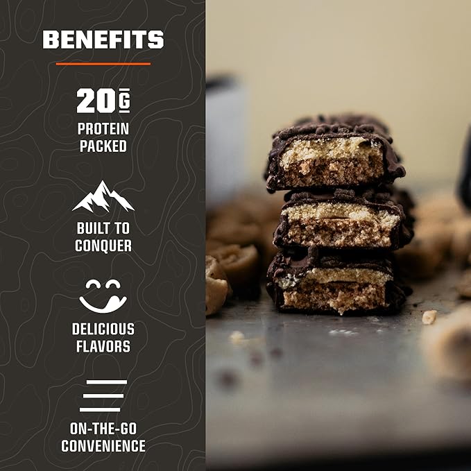 MTN OPS Solitude Altitude Support &amp Cookie Dough Performance Bars Bundle – Altitude Sickness Support Supplement + High Protein Energy Bars for Hiking Trekking Backpacking &amp Mountain Adventur