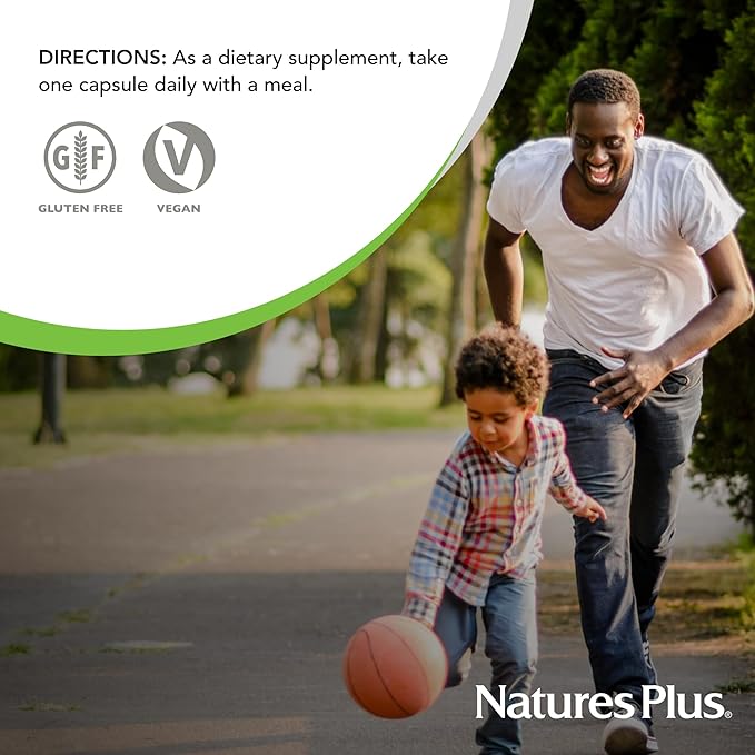 NaturesPlus Ultra One Daily Iron Free - 60 Fast-Acting Capsules - Multivitamin &amp Mineral with Beta Carotene - Vegan Gluten Free - 60 Servings